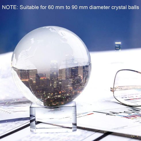 SATINIOR 2 Pack Crystal Ball Stand Clear Sphere Stand Crystal Sphere Holder Base for Display 60 mm to 90 mm Balls, Marbles, eegs...